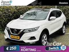 Nissan Qashqai - 1.2 N-Connecta Navi , panoramadak , trekhaak , camera , cruise . lm velgen , tel , stoelve