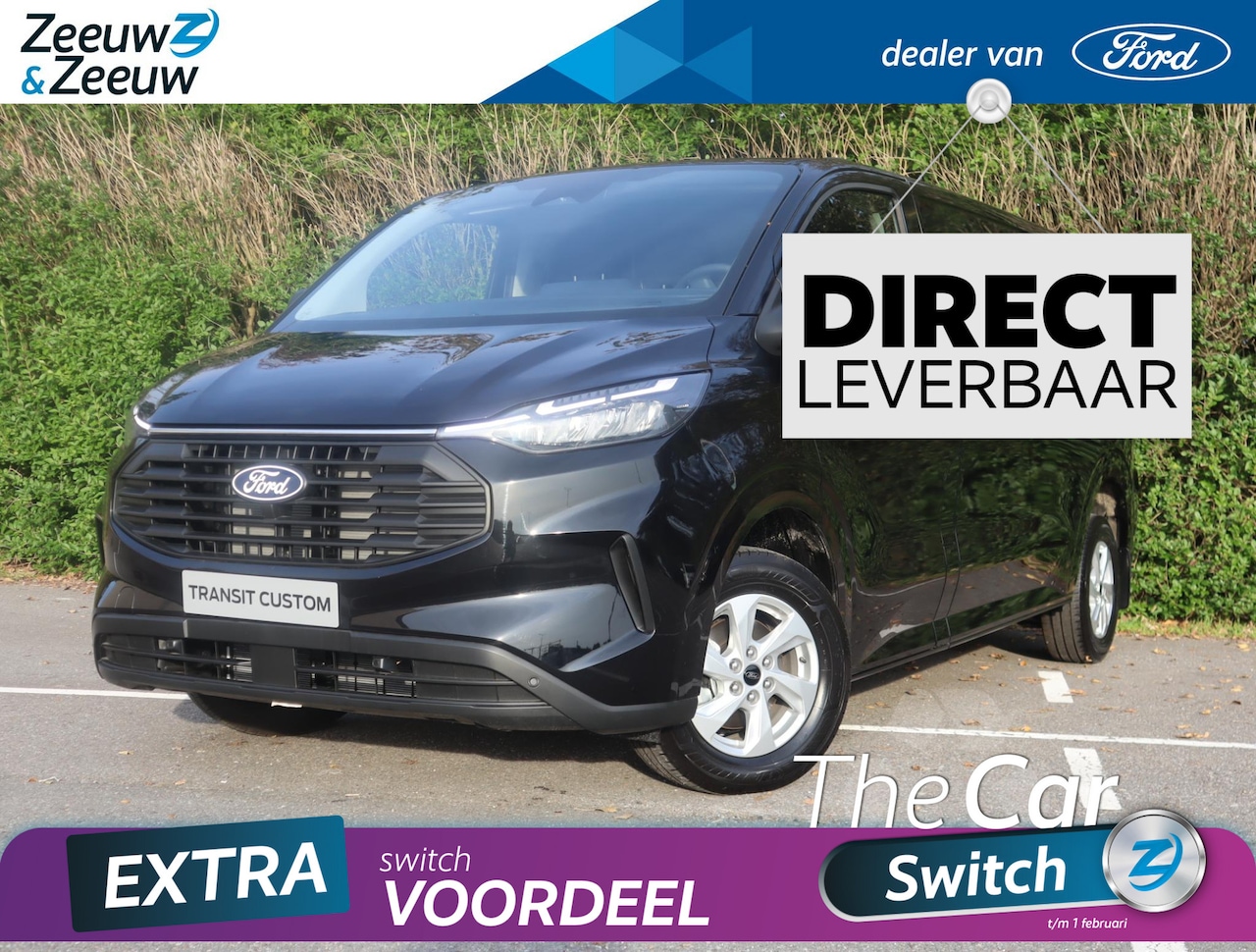 Ford Transit Custom - 320 2.0 TDCI L2H1 Trend 170Pk AWD | Voor en Achterwiel aandrijving | Automaat | Draadloos - AutoWereld.nl