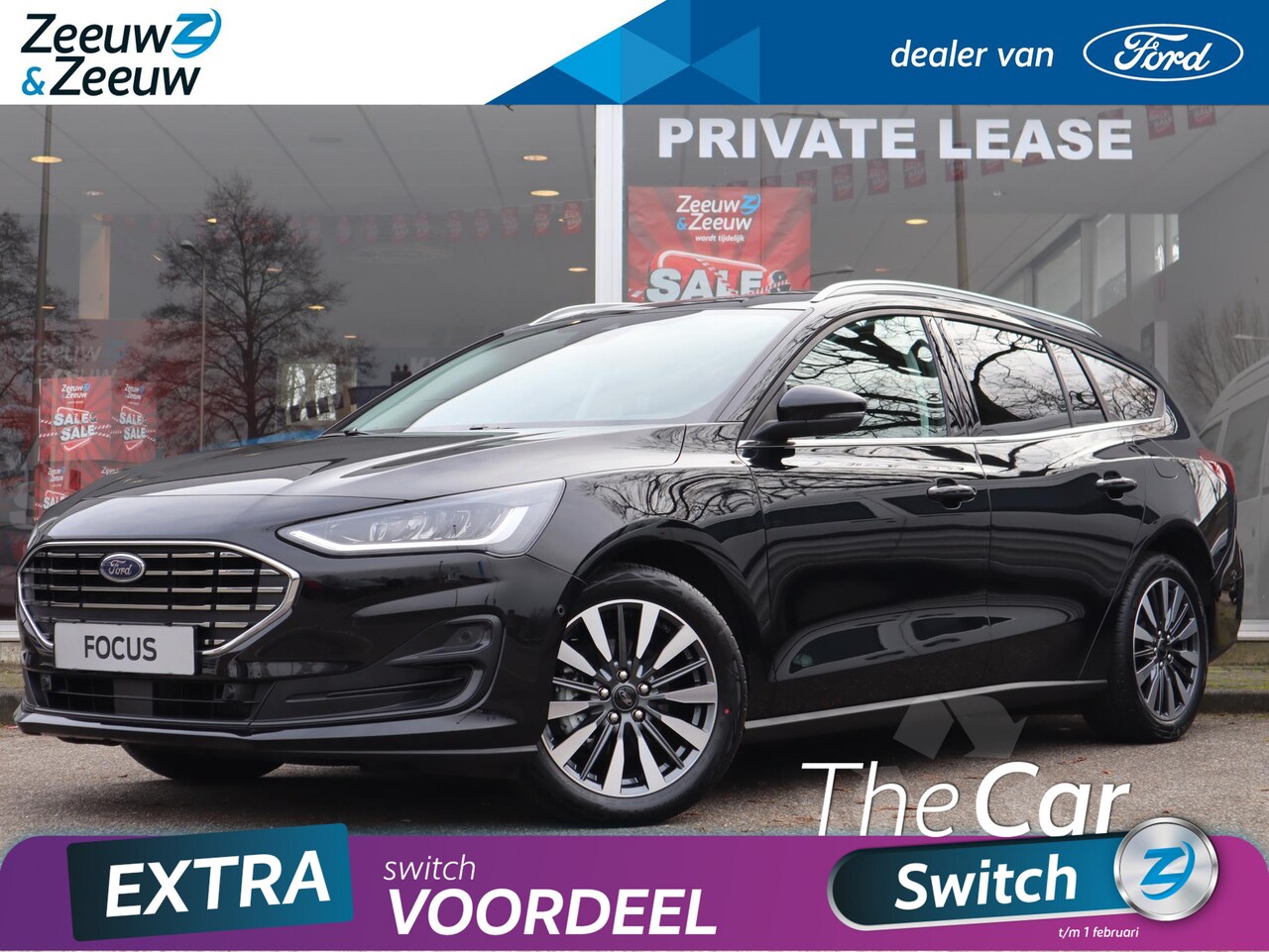 Ford Focus Wagon - 1.0 EcoBoost Hybrid Titanium X | 17" Lichtmetaal | Winterpack | 2.500,- Ford korting | Led - AutoWereld.nl