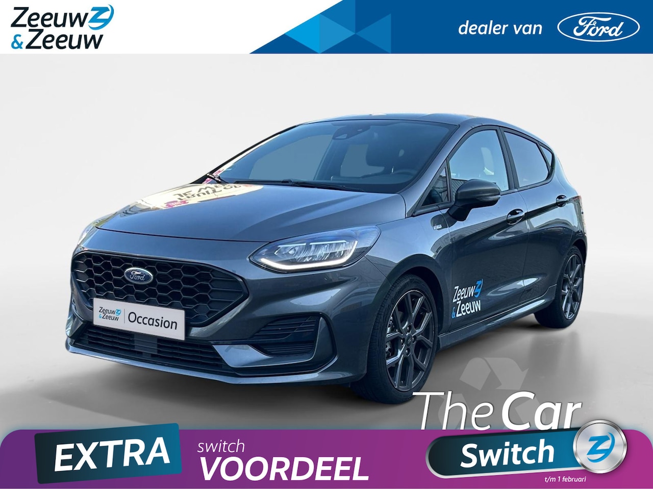 Ford Fiesta - 1.0 EcoBoost Hybrid ST-Line 125pk | DEMO | Stoel- stuur en voorruitcerwarming | Navigatie - AutoWereld.nl