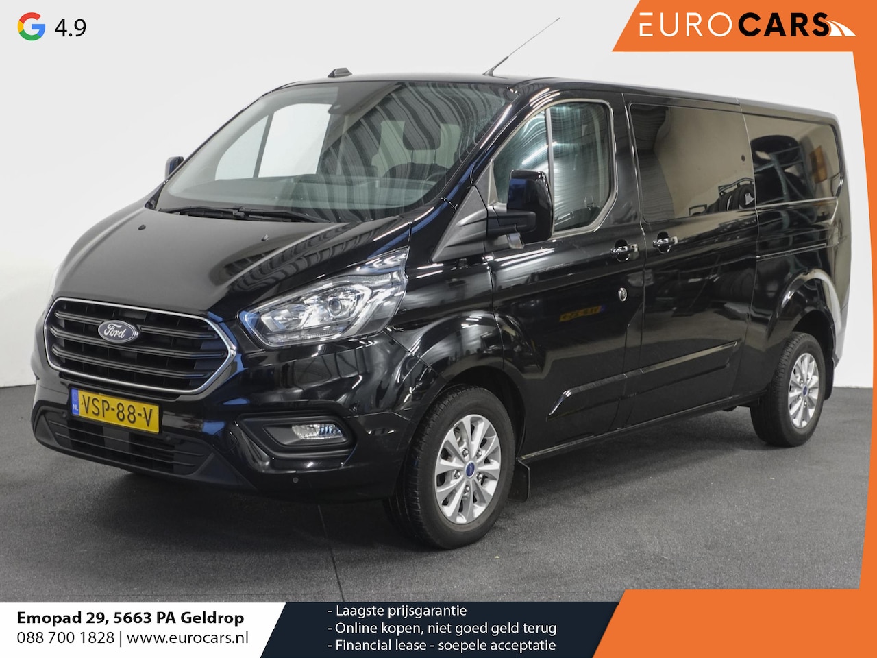 Ford Transit Custom - 300 2.0 TDCI L2H1 Limited Dubbele cabine Automaat Navigatie Airco 2 Schuifdeuren Trekhaak - AutoWereld.nl