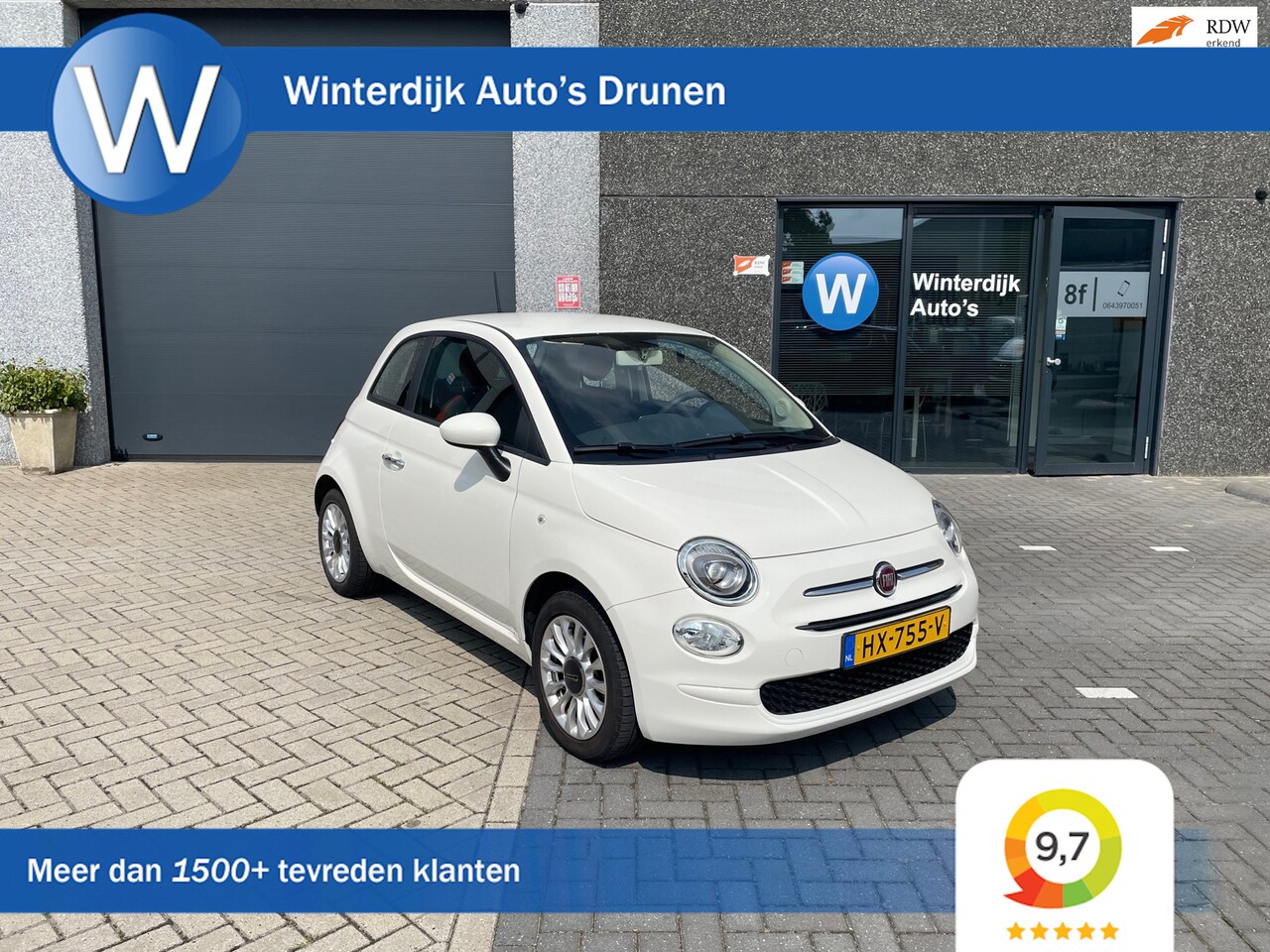 Fiat 500 - 1.2 Popstar 4Cilinder! NederlandsAuto! Nap Kmstand! - AutoWereld.nl