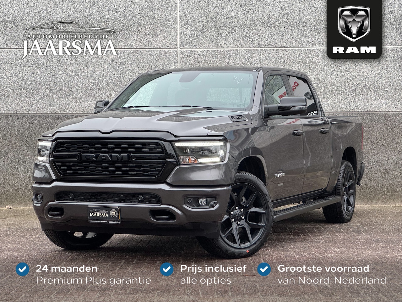 Dodge Ram 1500 - Big Horn Night eTorque 3.6L V6 CrewCab 4X4 |Navigatie |PRINS LPG |Rijklaarprijs| - AutoWereld.nl