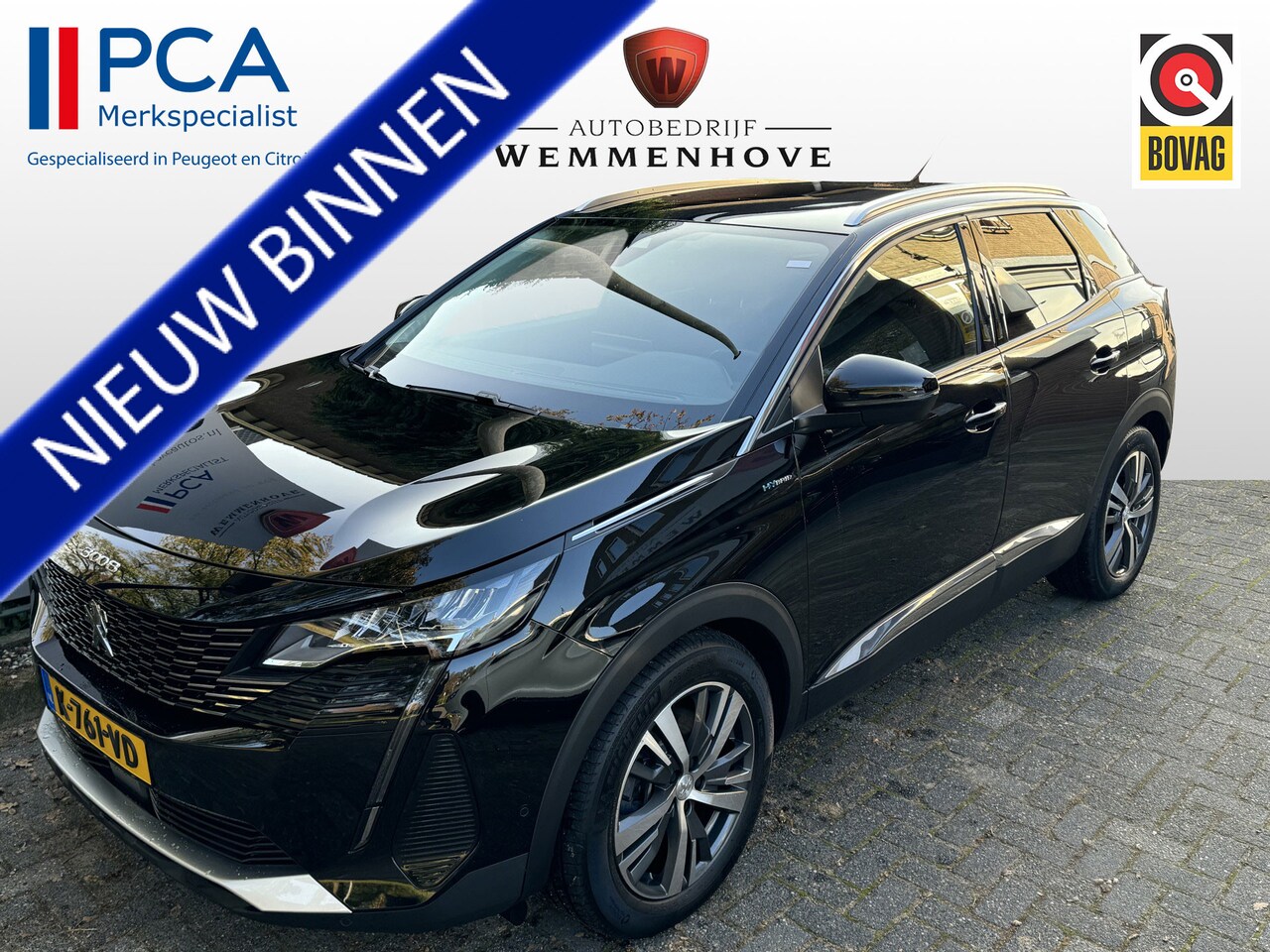 Peugeot 3008 - 1.6 HYbrid 225 Blue Lease Allure Airco/El. ramen/Achteruitrijcamera/Mistl/Cruise control - AutoWereld.nl