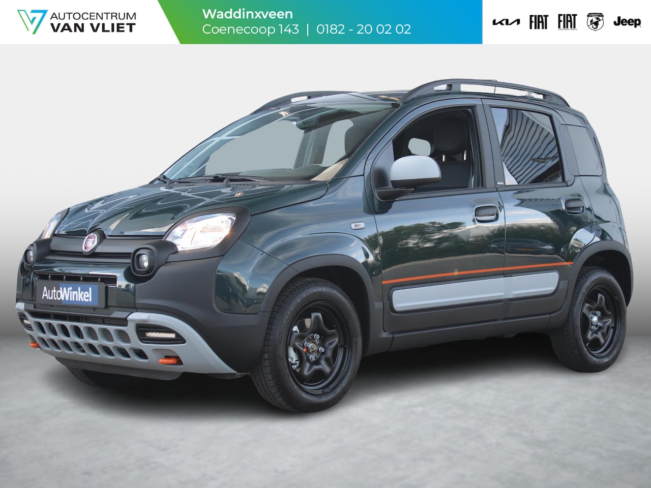 Fiat Panda - Hybrid Garmin Cross | Clima | Priv. glass | Dakrails | 5-Persoons | Apple Carplay | Verde - AutoWereld.nl