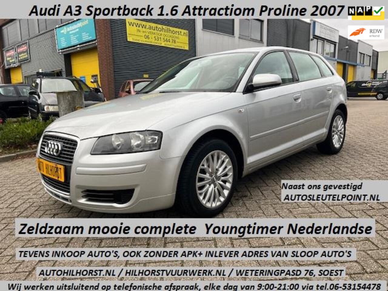 Audi A3 Sportback - 1.6 Attraction Pro Line Business 1.6 Attraction Pro Line Business , Nederlandse auto, zeldzaam mooie complete auto - AutoWereld.nl