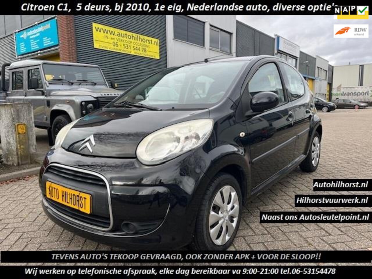 Citroën C1 - 1.0-12V Ambiance 1.0-12V Ambiance, Diverse auto's in deze prijzen ! uitsluitend via telefonische afspraak, - AutoWereld.nl