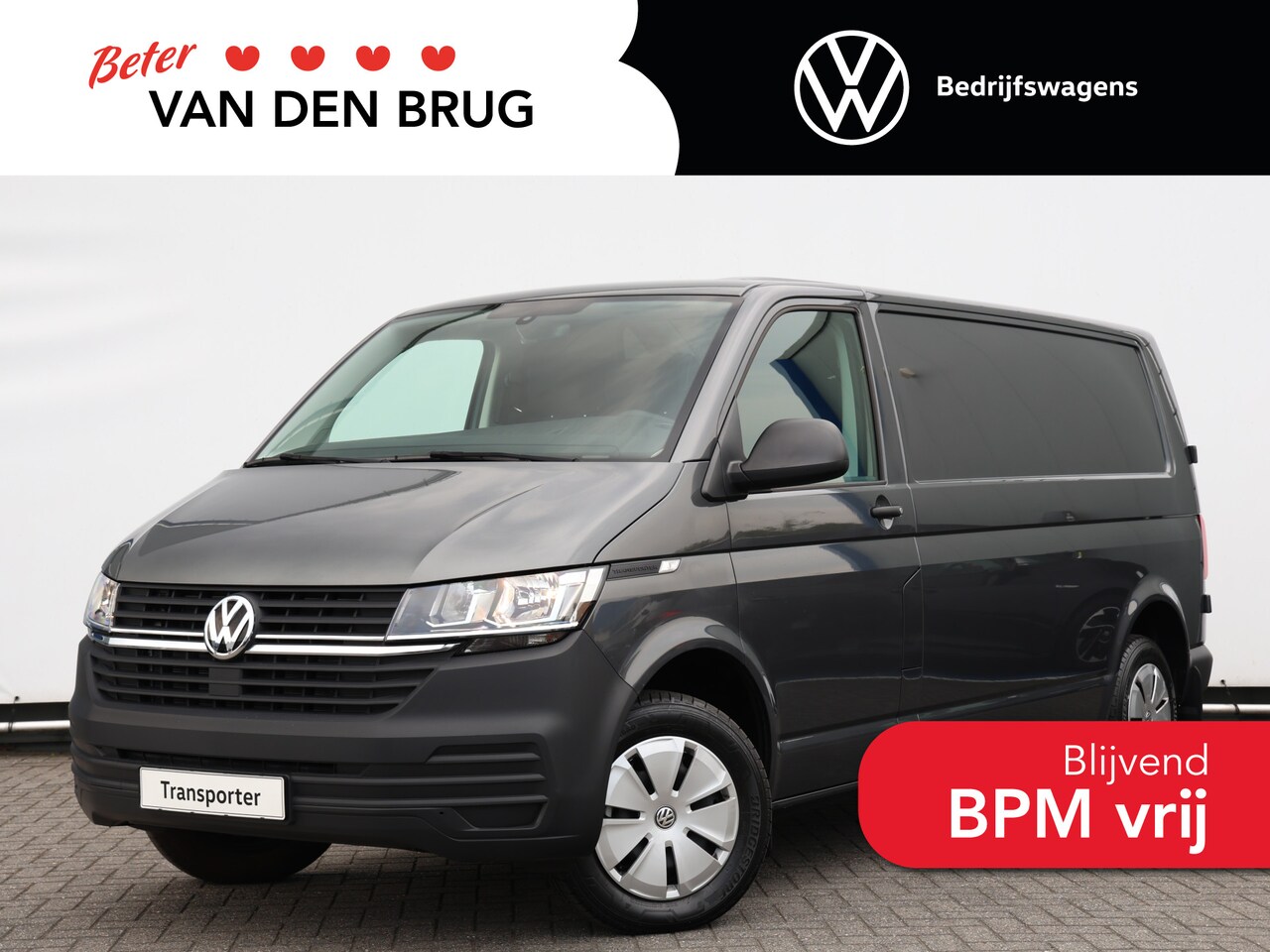 Volkswagen Transporter - 2.0 TDI 150PK L2H1 30 Trendline | Airco | Cruise | Bluetooth | Bijrijdersbank | Deuren met - AutoWereld.nl