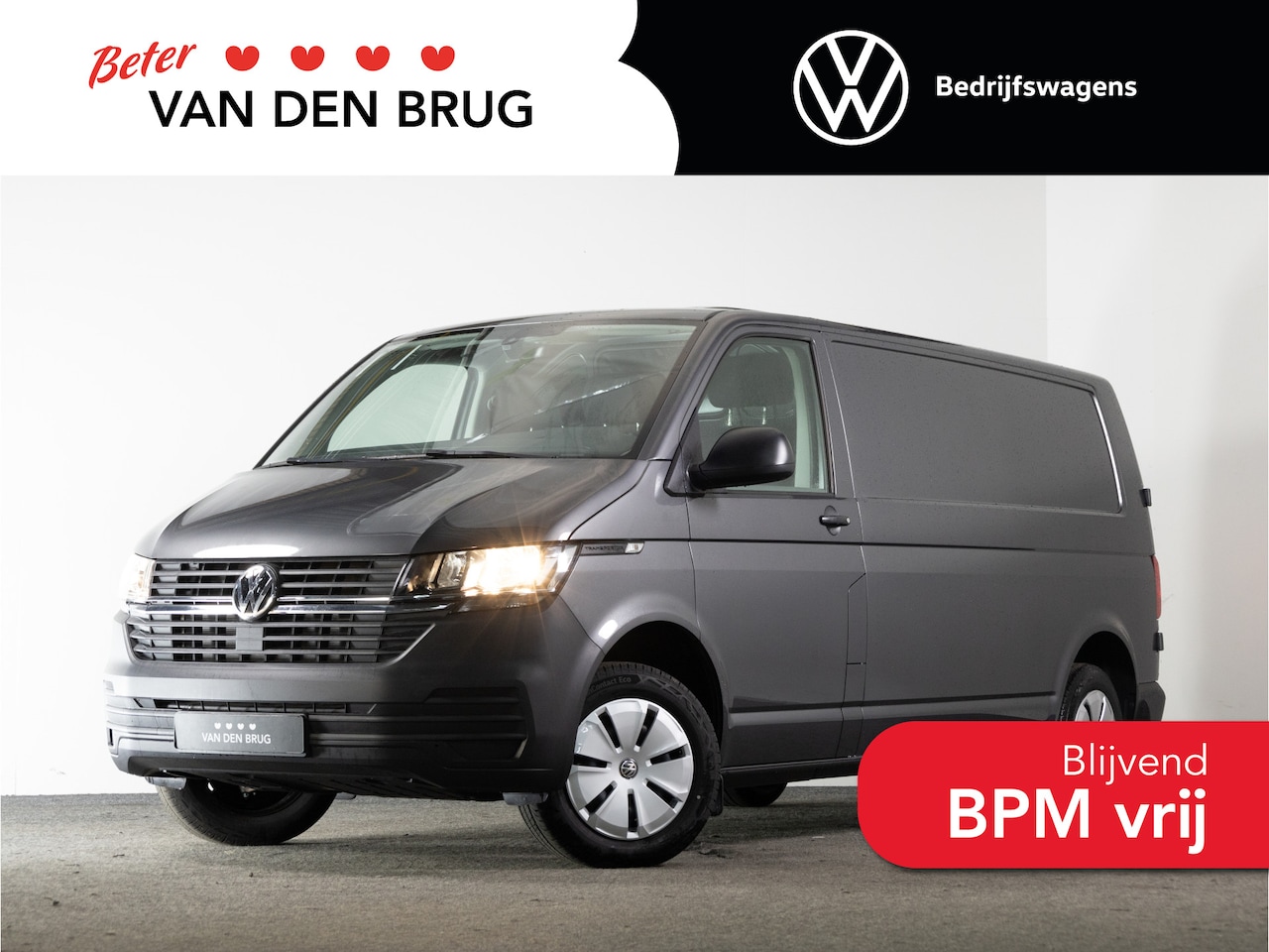 Volkswagen Transporter - 2.0 TDI 150 pk L2H1 28 Trendline | Airco | Cruise | Bluetooth | Bijrijdersbank | Achterdeu - AutoWereld.nl