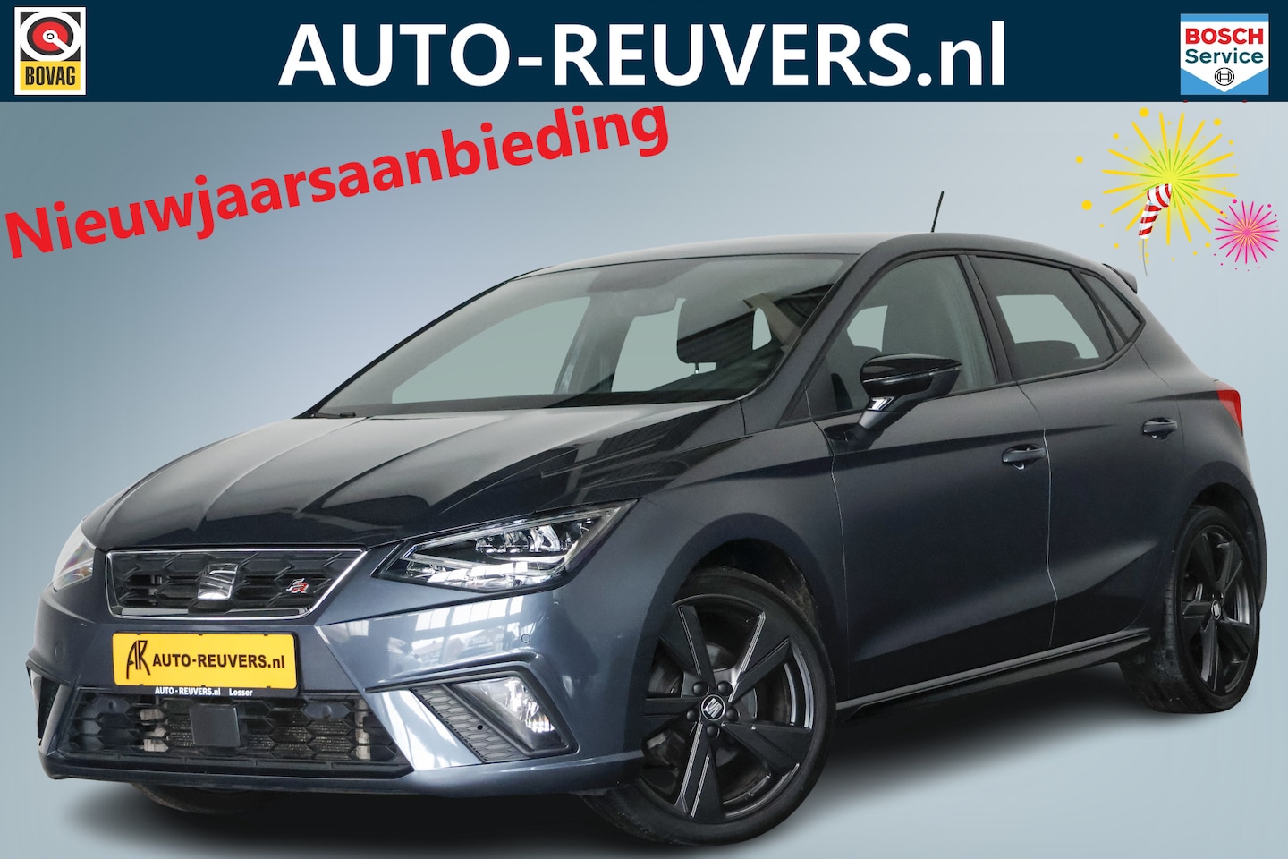 Seat Ibiza - 1.0 TSI FR Black Edition / LED / CarPlay / Beats / Leder / ACC / Cam - AutoWereld.nl