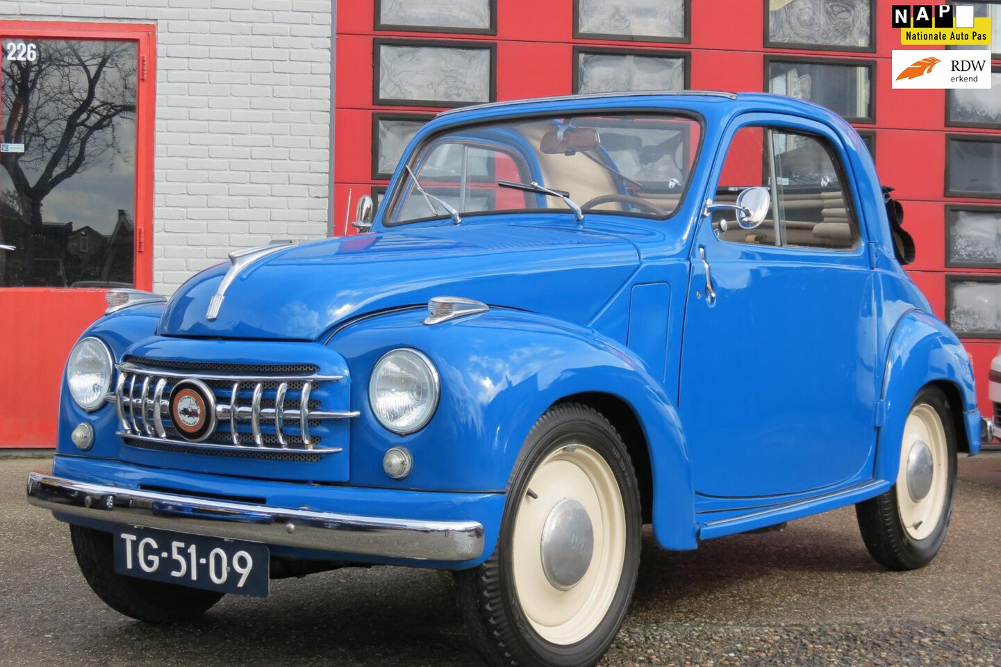 Fiat 500 C - TOPOLINO Cabrio, Origineel Nederlandse Auto. BJ 1951 - AutoWereld.nl