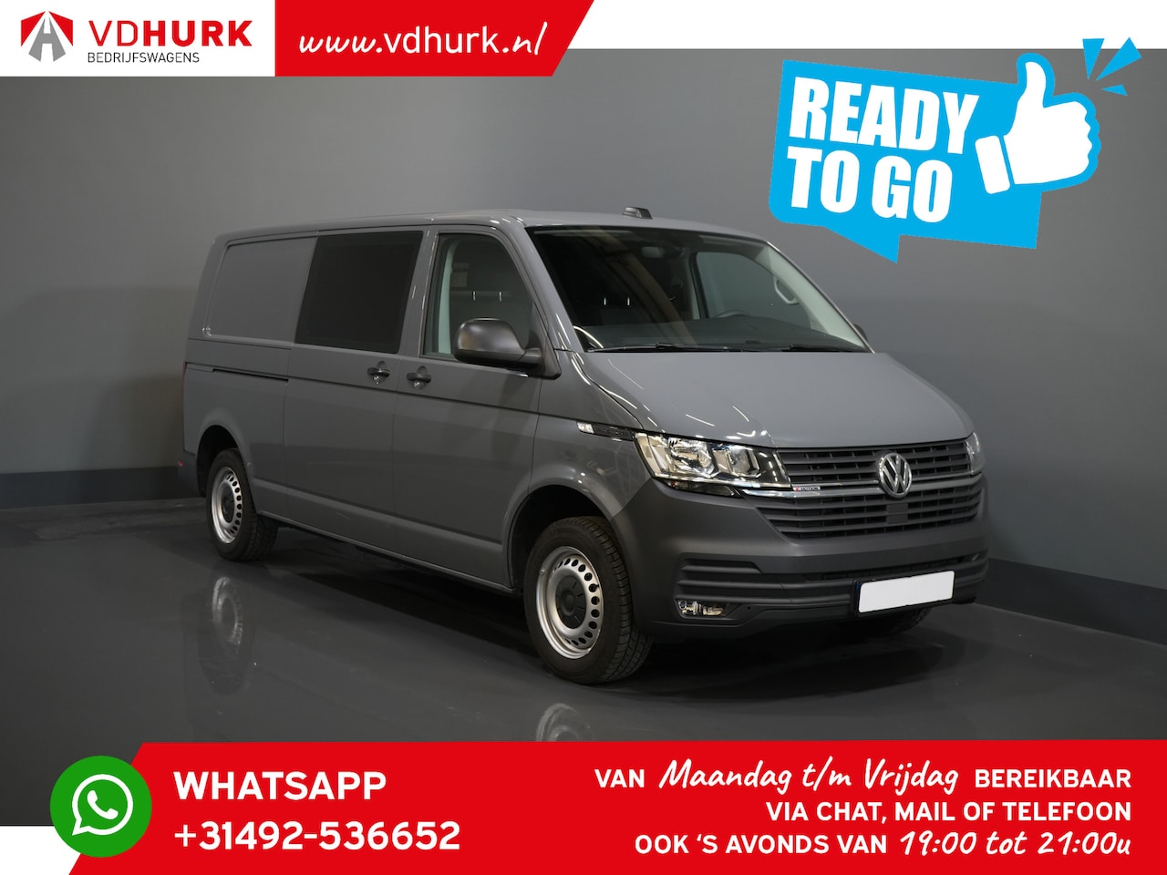 Volkswagen Transporter - T6.1 2.0 TDI 150 Pk Aut. DSG L2 DC Dubbel Cabine 4MOTION READY2GO - AutoWereld.nl