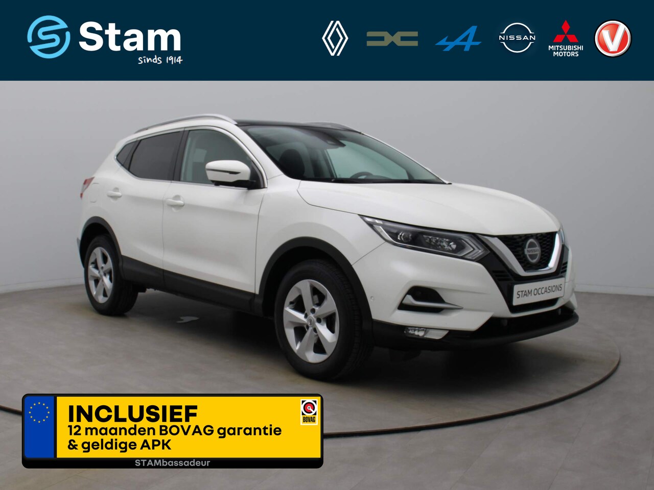 Nissan Qashqai - 160pk DIG-T Tekna AUTOMAAT 360° Camera | Climate | Navi | Parksens. v+a | Panoramadak - AutoWereld.nl