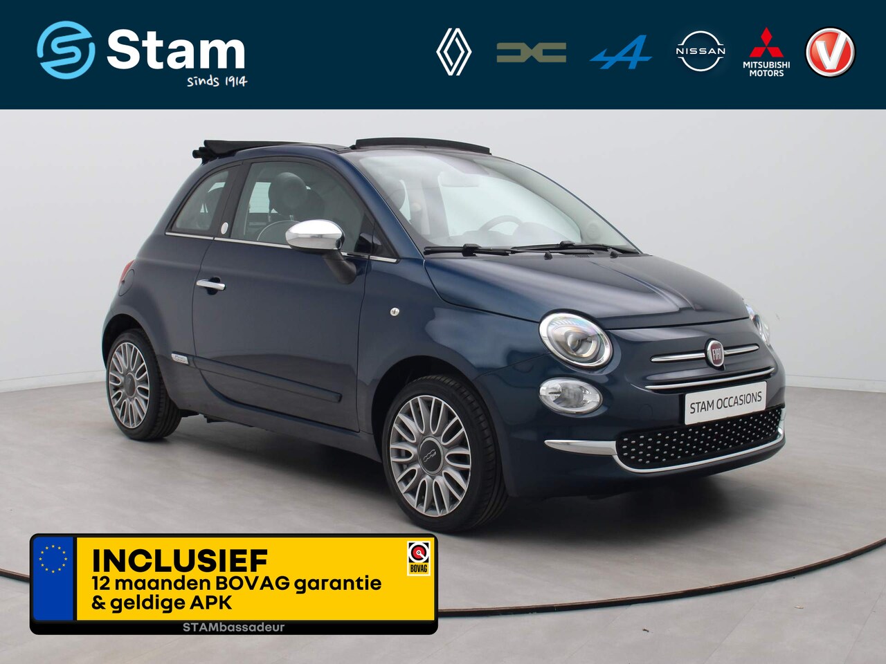 Fiat 500 C - 70pk Lounge Climate | Carplay | Cabrio |  Parksens. - AutoWereld.nl