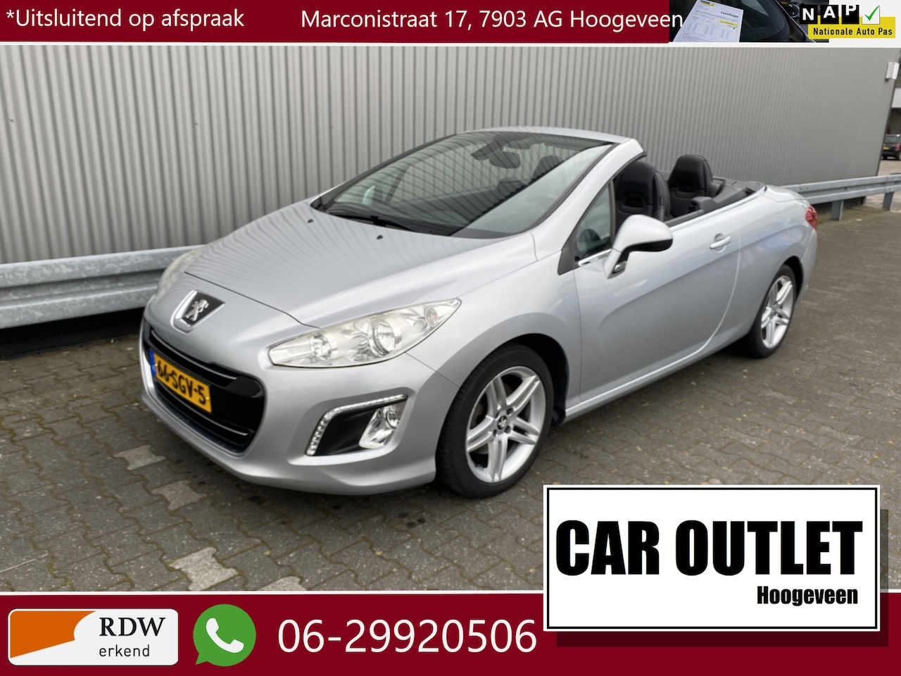 Peugeot 308 CC - 1.6 THP Griffe 170Dkm.NAP, Leer, Clima, Stoelvw. Nekvw, CC, PDC, LED, LM, nw. APK – Inruil - AutoWereld.nl