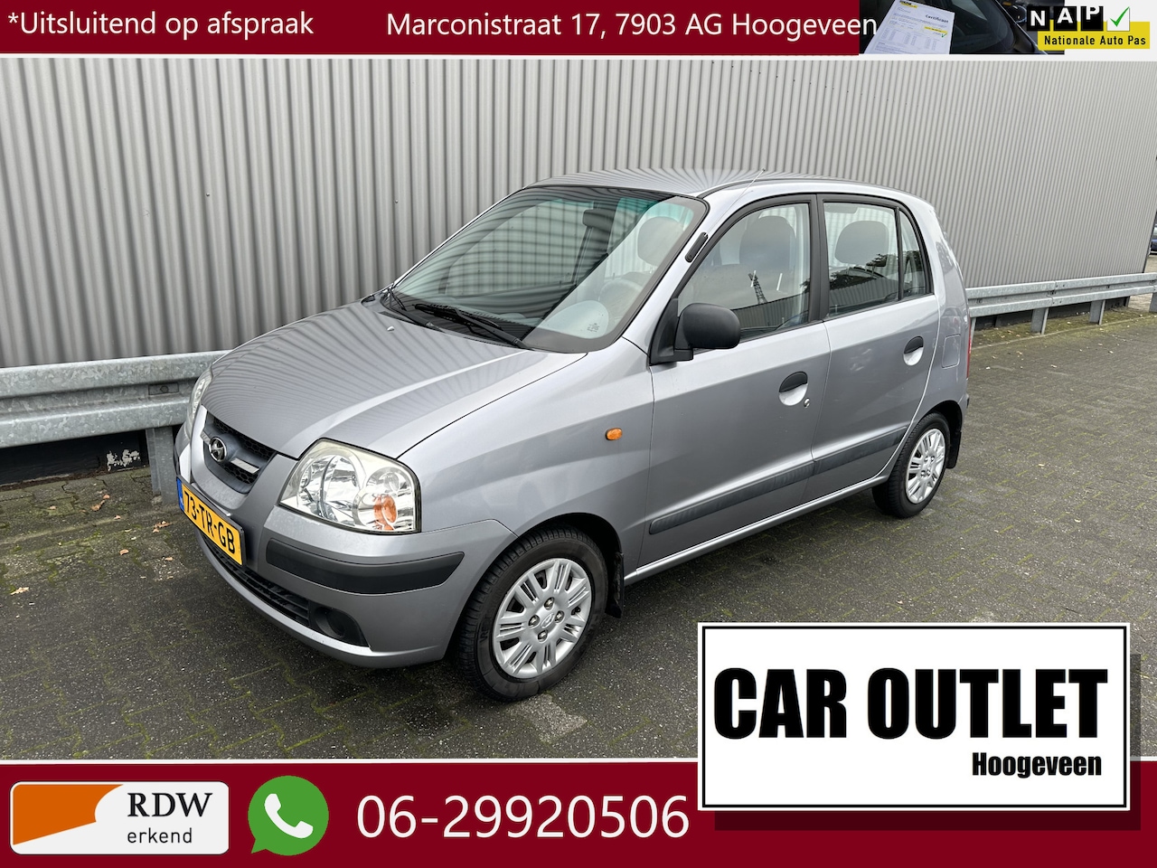 Hyundai Atos - 1.1i Active Cool 24Dkm NAP! 5Drs Airco Nw APK --Inruil Mogelijk-- - AutoWereld.nl