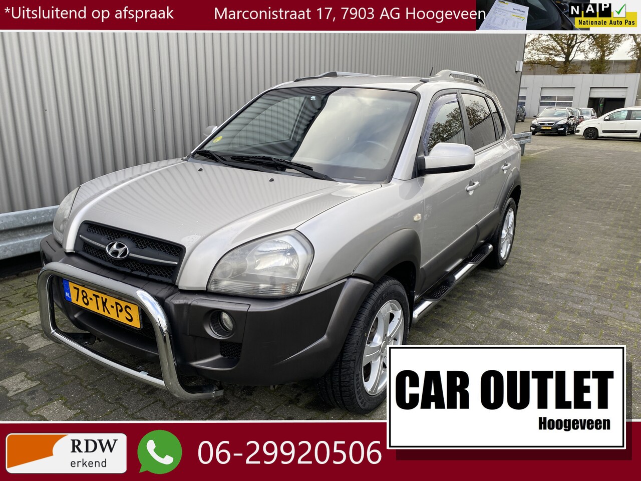 Hyundai Tucson - 2.0i Dynamic A/C, CC, USB-Audio, Bullbar & Sidebars,LM, Trekh, nw. APK – Inruil Mogelijk – - AutoWereld.nl