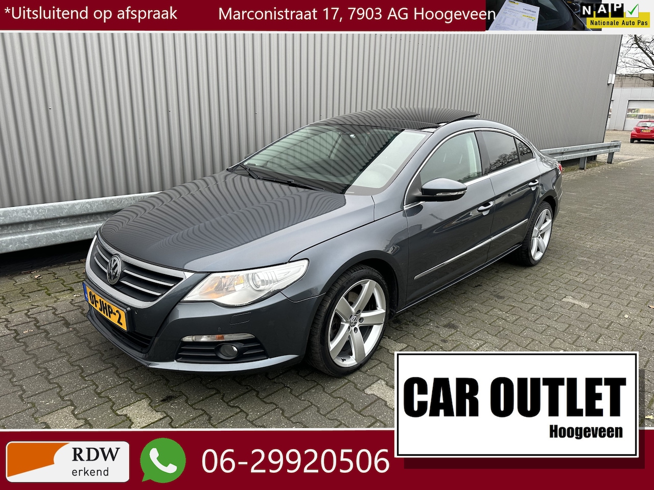 Volkswagen Passat CC - 1.8 TSI 4p. A/C, CC, PDC, Schuif/kantel, Carkit, LM, Trekh, – Inruil Mogelijk – - AutoWereld.nl