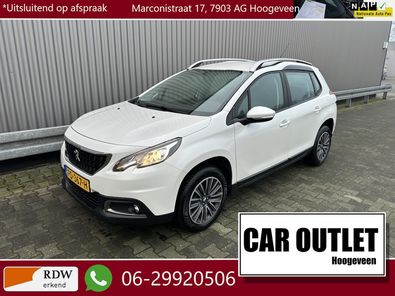 Peugeot 2008 - 1.2 PureTech Active 153Dkm.NAP, A/C, CC, Navi, LED, LM, nw. APK – Inruil Mogelijk – - AutoWereld.nl