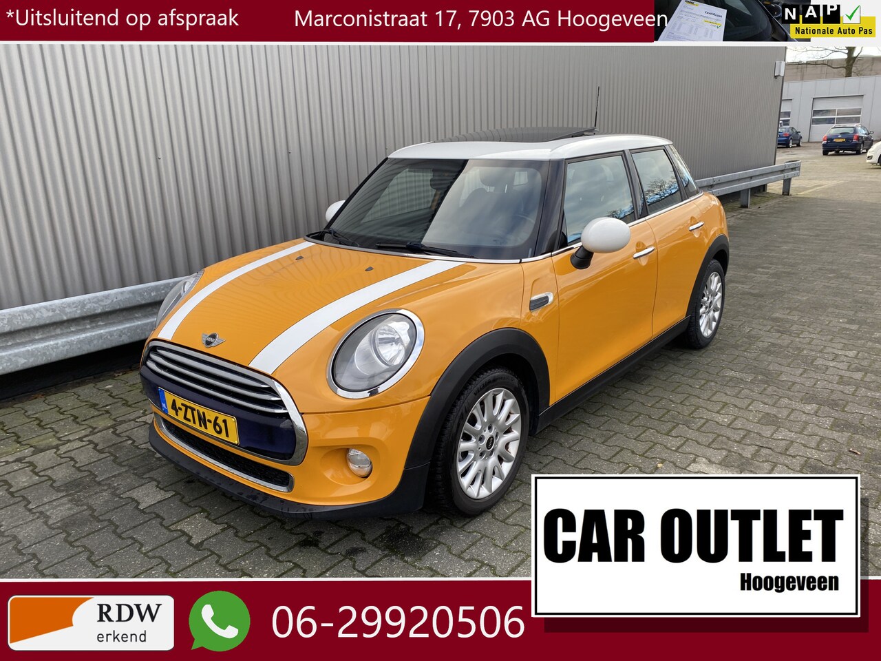 MINI Cooper - Mini 1.5 Business Leer, Navi, Clima, Pano, CC, Stoelvw, Vol! nw. APK – Inruil Mogelijk – - AutoWereld.nl