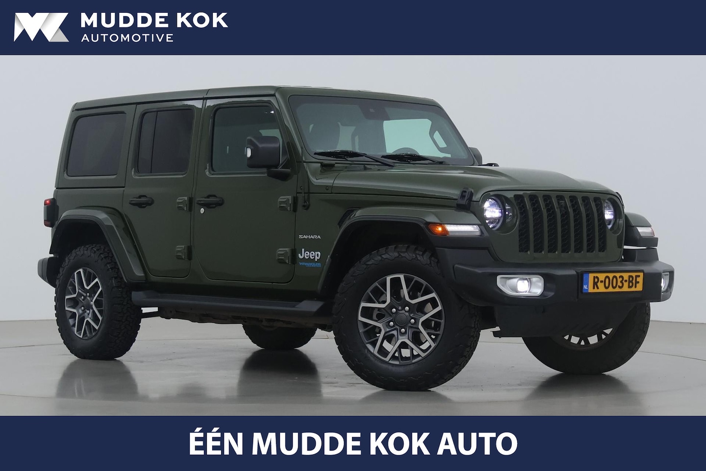 Jeep Wrangler Unlimited - 4xe 380 Sahara | BTW Auto | Trekhaak | Front+Achter Camera | Vol-Leder | Stoel+Stuurverwar - AutoWereld.nl