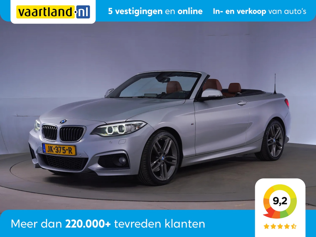 BMW 2-serie Cabrio - 220i M Sport High Executive Aut. [ Harman/Kardon Leder Navi prof. ] - AutoWereld.nl