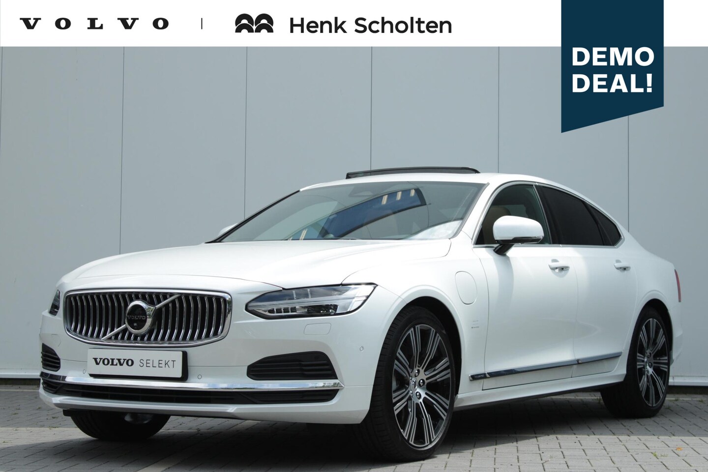 Volvo S90 - T8 Recharge AUT8 455PK AWD Ultimate Bright, Nappa leder met stoelventilatie en massagefunc - AutoWereld.nl