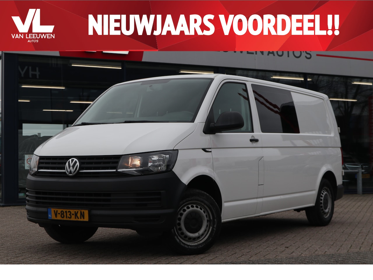 Volkswagen Transporter - 2.0 TDI L2H1 DC | APK 02-08-2025 | 6 persoons | Airco | Trekhaak - AutoWereld.nl