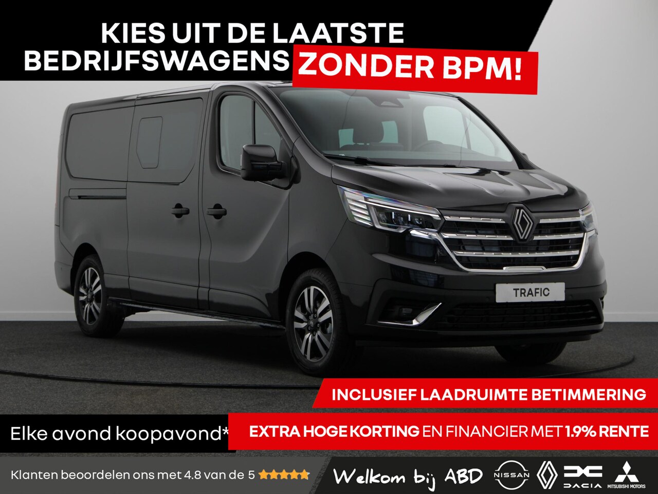 Renault Trafic - 2.0 Blue dCi EDC 170pk T29 L2H1 Extra DC | Dubbele schuifdeur | Trekhaak | Laadruimtepakke - AutoWereld.nl