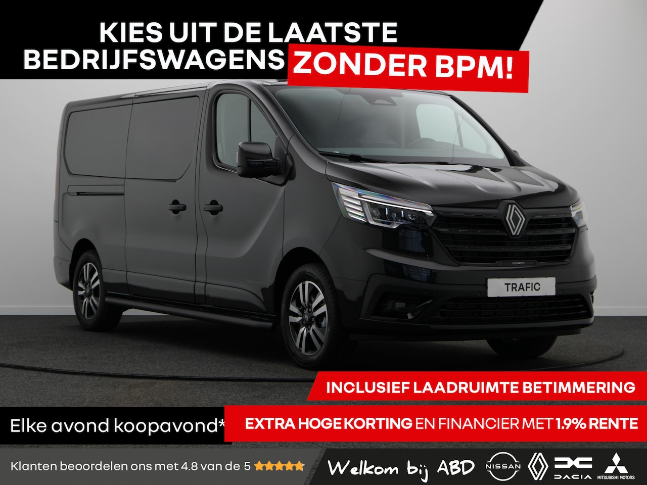 Renault Trafic - 2.0 Blue dC1 150 EDC T30 L2H1 Extra | Anniversary | Sidebars | Zwarte logo's | Glasslook | - AutoWereld.nl