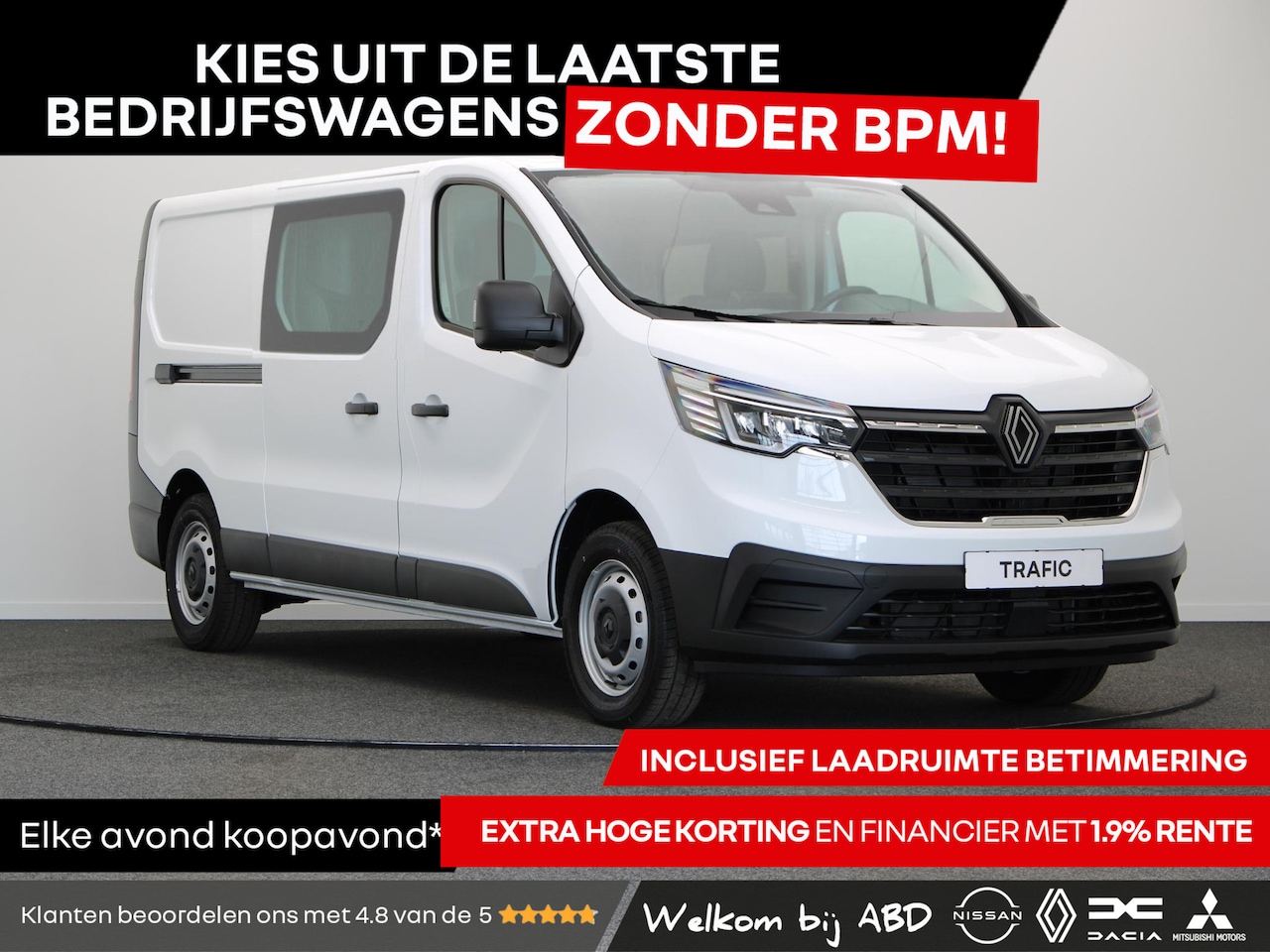 Renault Trafic - 2.0 Blue dCi 130pk T29 L2H1 Start DC | 6 persoons | - AutoWereld.nl