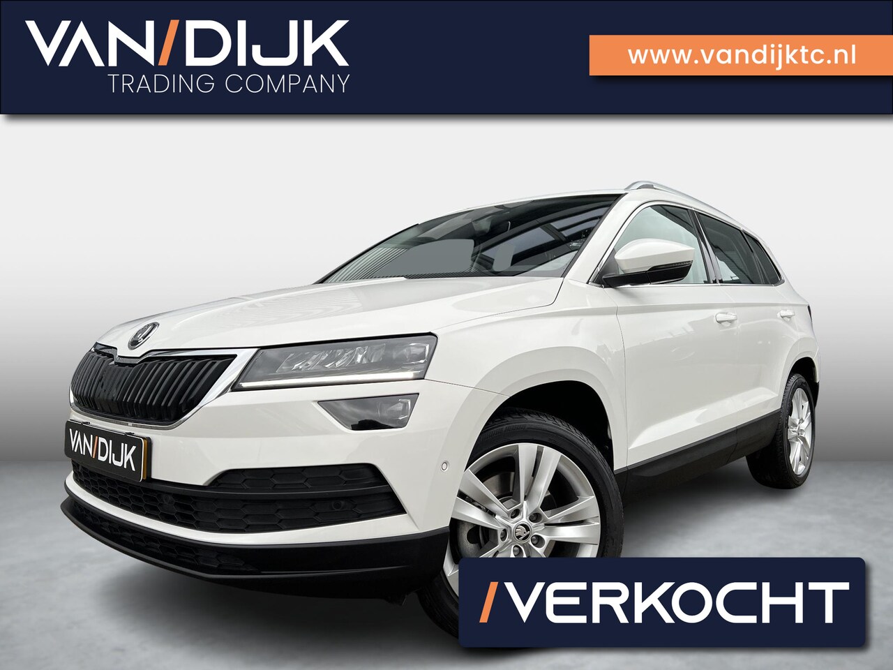 Skoda Karoq - 1.5 TSI ACT 150PK Style Business Automaat ✓Full LED ✓Navigatie Full Map ✓Camera ✓Apple Car - AutoWereld.nl