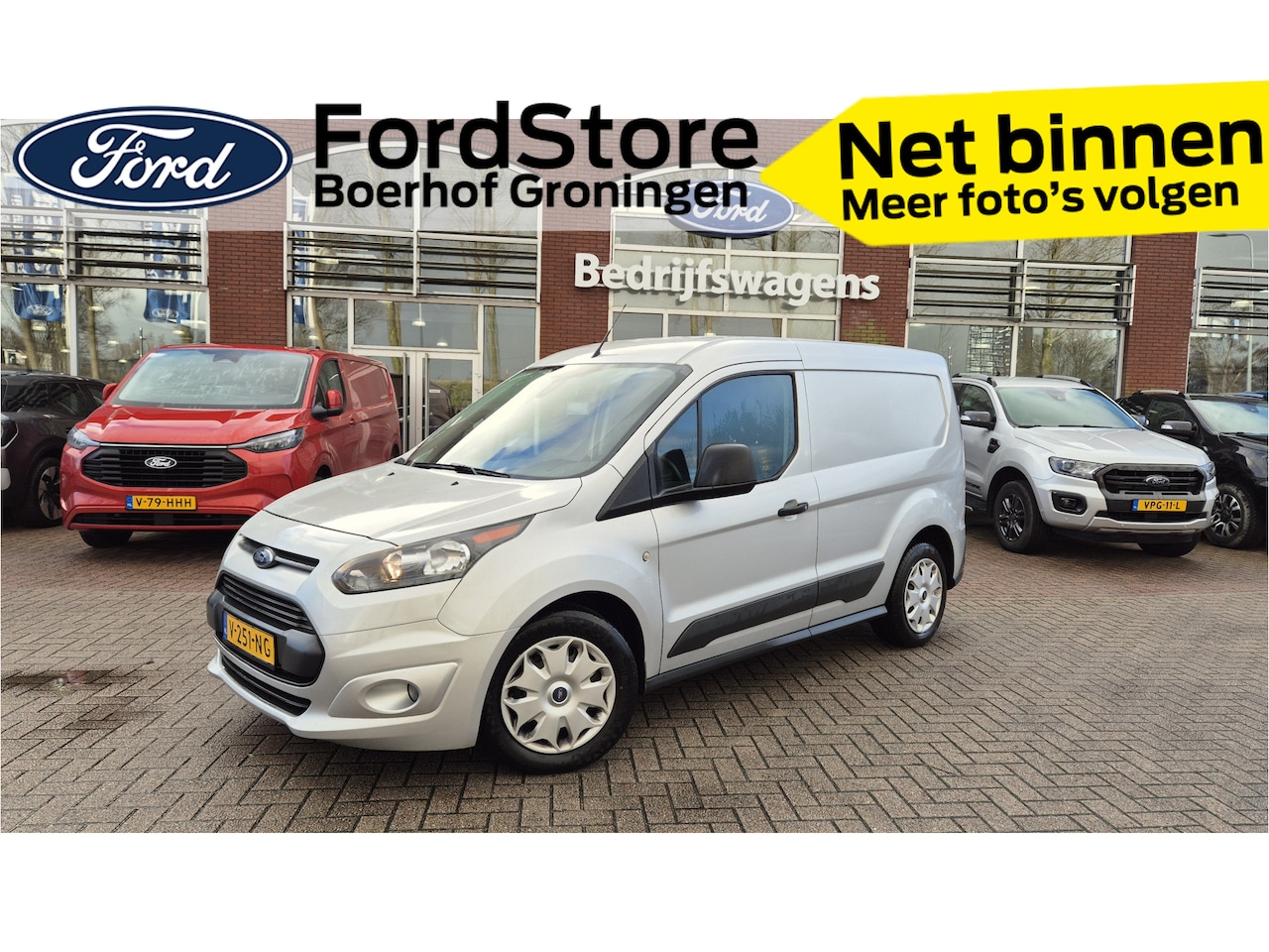 Ford Transit Connect - | Airco|Trekhaak|3-persoons| 56.000 KM| 1.5 TDCI L1 Trend - AutoWereld.nl