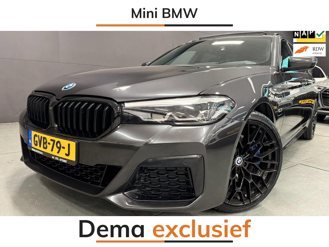 BMW 5-serie Touring - 530e M-SPORT 20'' PANO/NAVI/CAM/DAB/CARPLAY/ECC/PDC/CRUISE/// - AutoWereld.nl