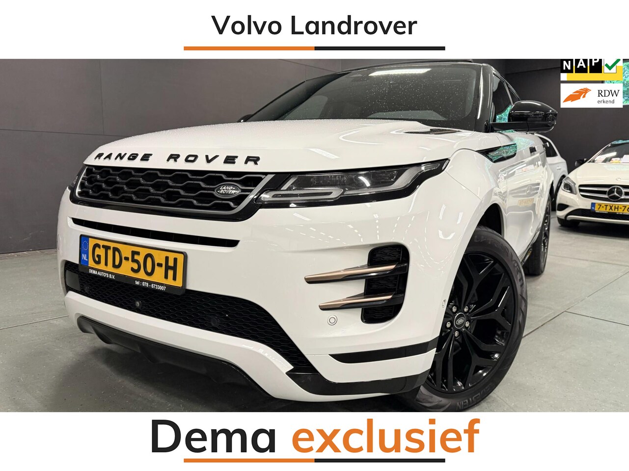 Land Rover Range Rover Evoque - 1.5 P300e AWD R-DYNAMIC 20'' PANO/DAB/CARPLAY/LEDER/NAVI/LED/// - AutoWereld.nl