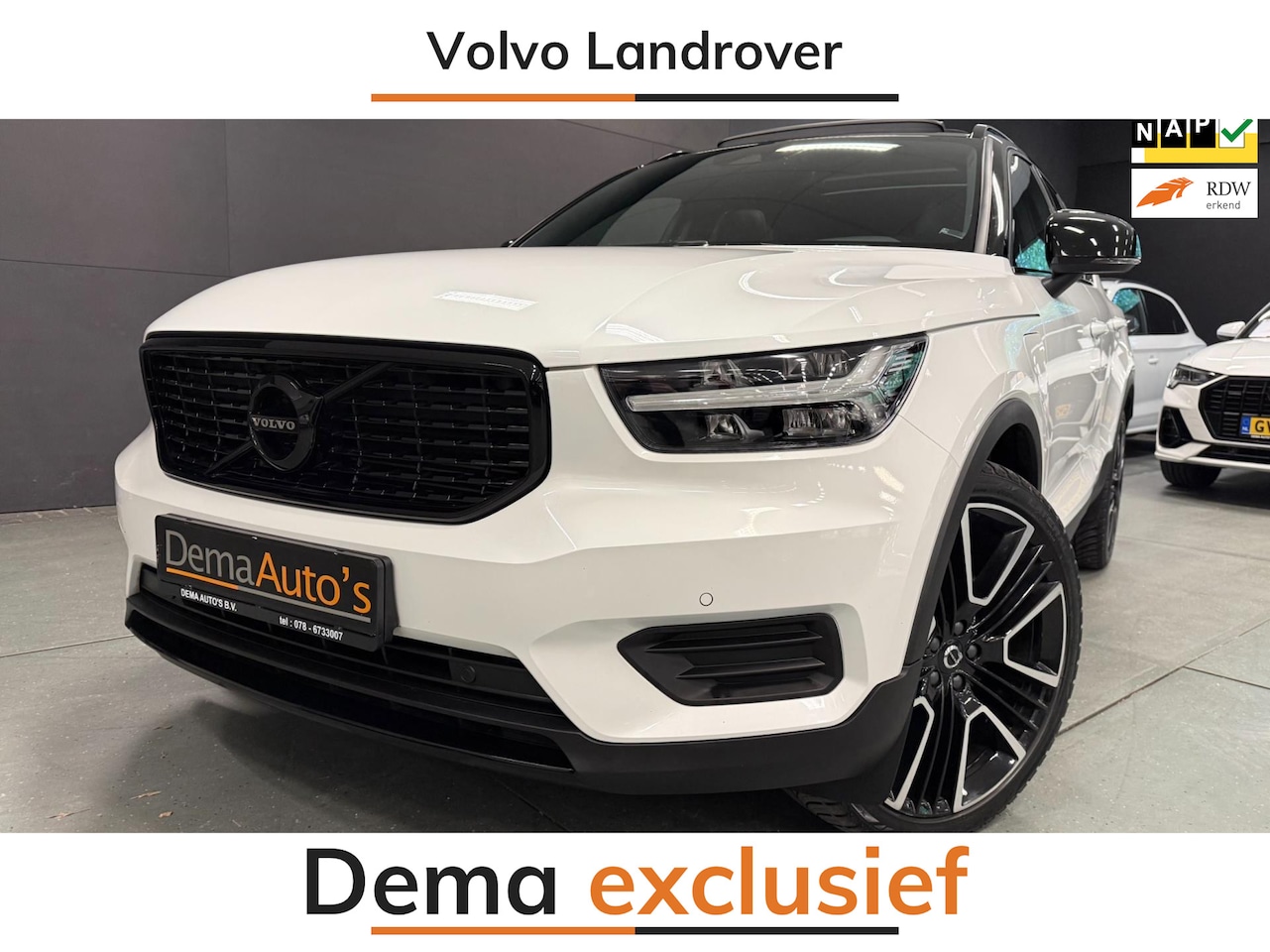 Volvo XC40 - 1.5 T5 Recharge R-Design 21'' PANO/NAVI/DAB/LEDER/ECC/PDC/CRUISE// - AutoWereld.nl