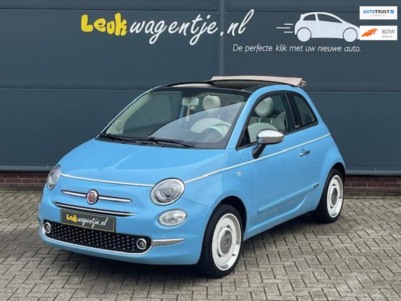 Fiat 500 C - 1.2 Spiaggina Cabrio *carplay *climate *stoelverw - AutoWereld.nl