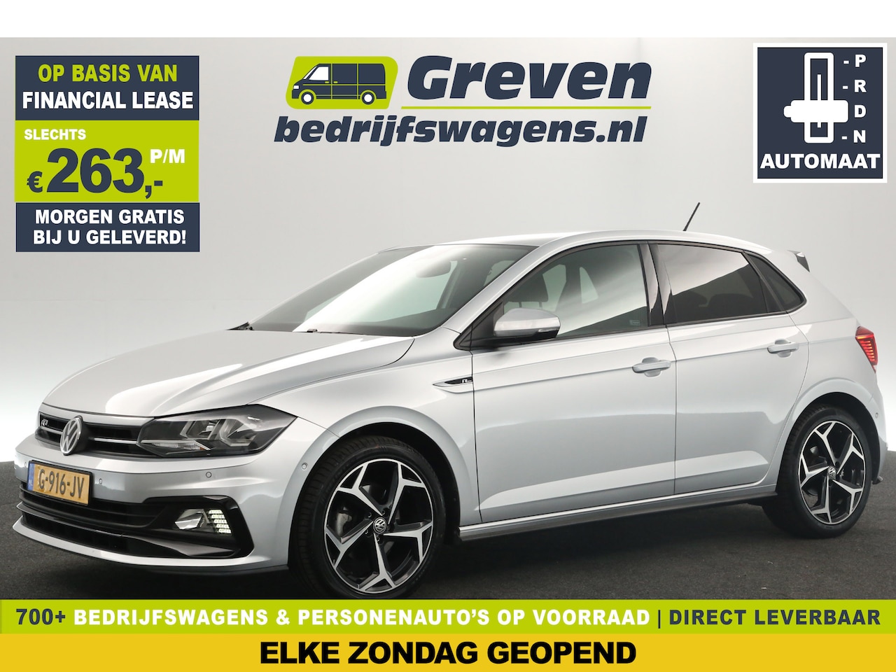 Volkswagen Polo - 1.0 TSI R-Line 116PK DSG Automaat ACC Camera Clima Carplay LED Navi 17"LMV PDC - AutoWereld.nl