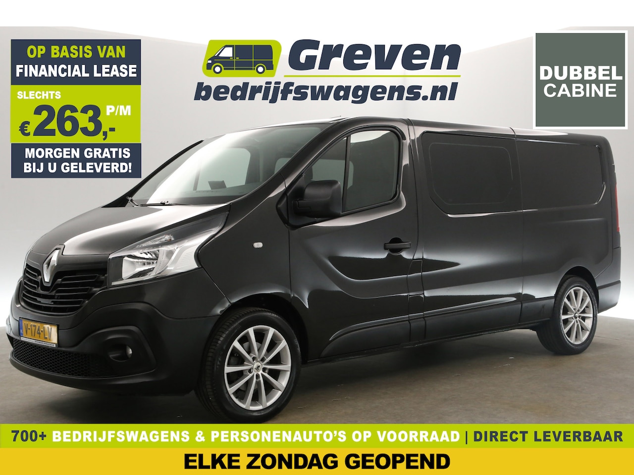 Renault Trafic - 1.6 dCi T29 L2H1 Dubbele Cabine Airco Cruise Camera 5 Persoons Navi PDC 18''LMV Trekhaak - AutoWereld.nl