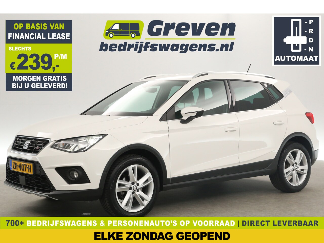 Seat Arona - 1.0 TSI FR Automaat Beats-Audio LED Clima Cruise Camera Carplay Navi Virtual 17"LMV PDC - AutoWereld.nl