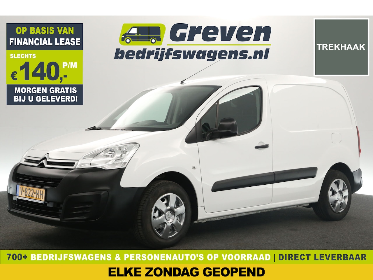 Citroën Berlingo - 1.6 BlueHDI L1H1 Airco Cruise Elektrpakket Schuifdeur Trekhaak - AutoWereld.nl