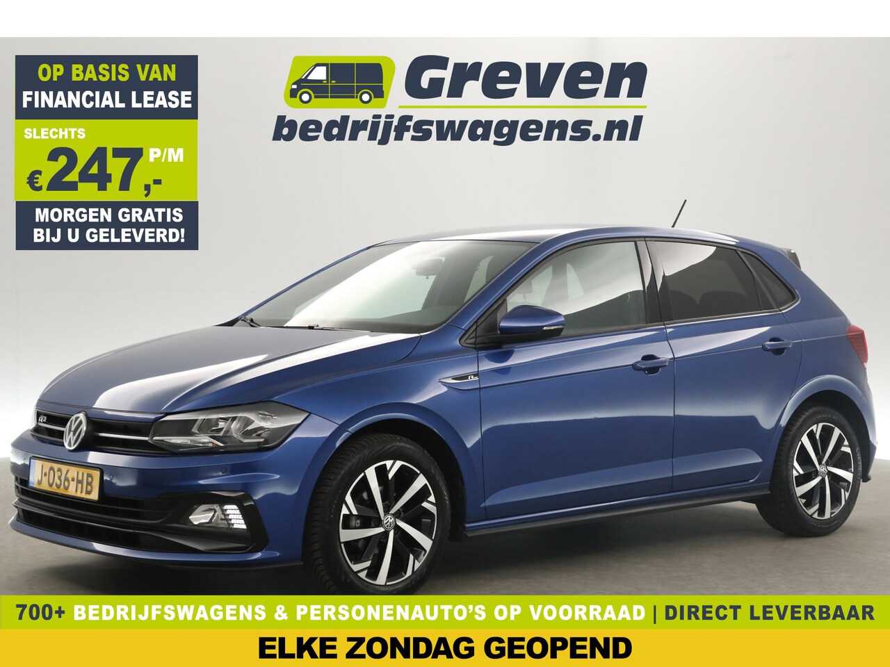 Volkswagen Polo - 1.0 TSI R-Line Clima Adaptive-Cruise Carplay LED PDC Navi 16"LMV - AutoWereld.nl