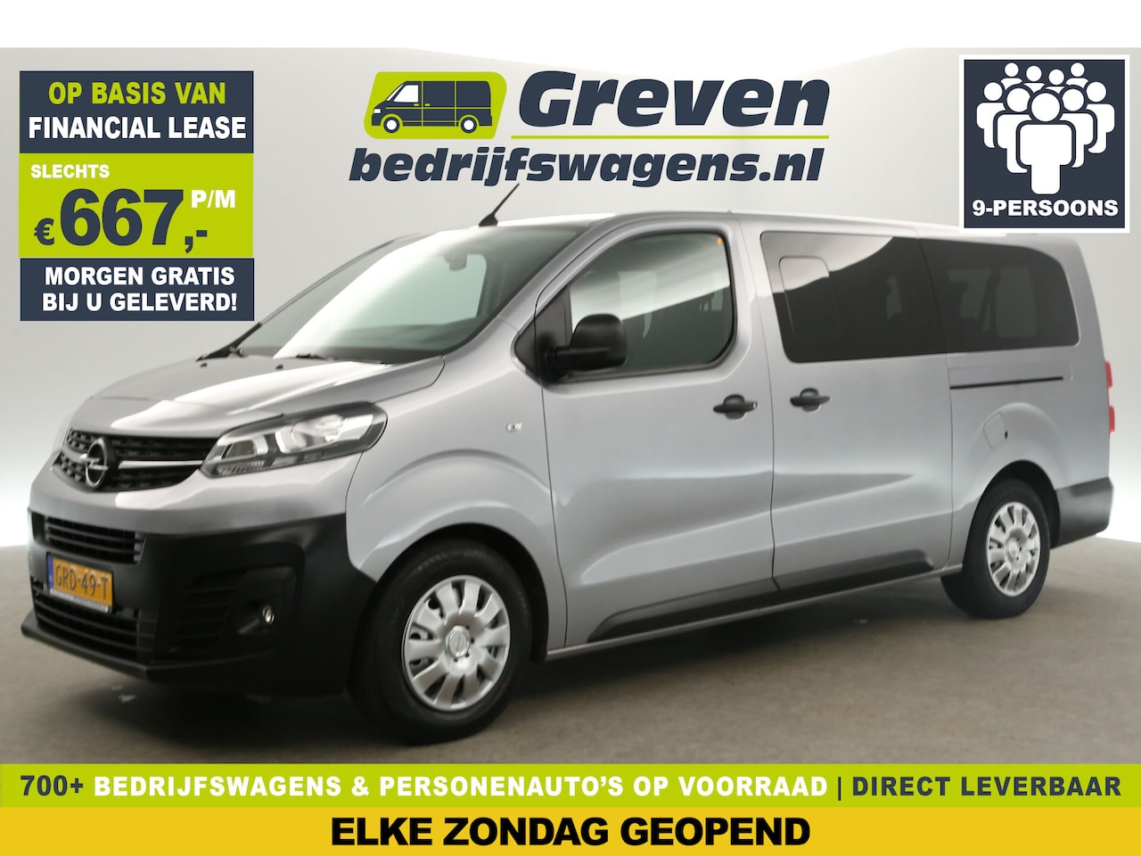 Opel Vivaro Combi - 2.0 CDTI L3H1 145 PK Automaat | 9 Persoons | Incl. BTW/BPM | Airco Cruise Carplay PDC 2xSc - AutoWereld.nl