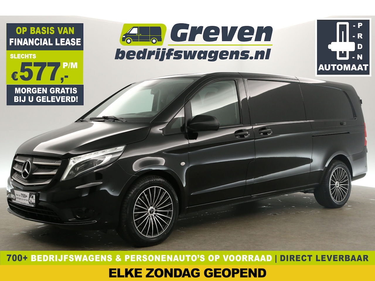 Mercedes-Benz Vito - 119 CDI Extra Lang 191PK Automaat Airco Camera Cruise 2xSchuifdeur LED Navi 3 Persoons 18' - AutoWereld.nl