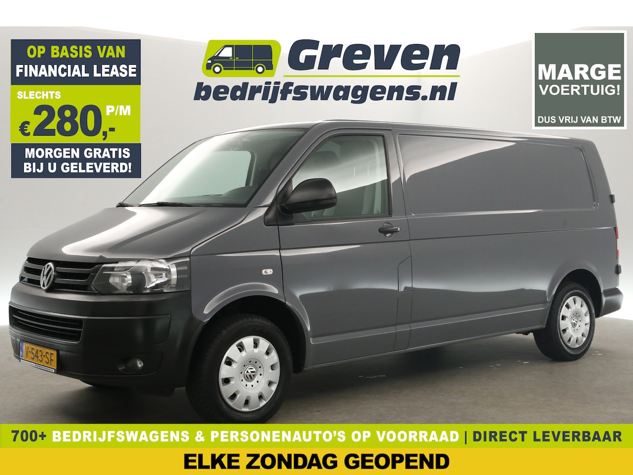 Volkswagen Transporter - 2.0 TDI L2H1 | Marge | 141PK DSG Automaat 3 Persoons Airco Cruise PDC Navi Trekhaak - AutoWereld.nl