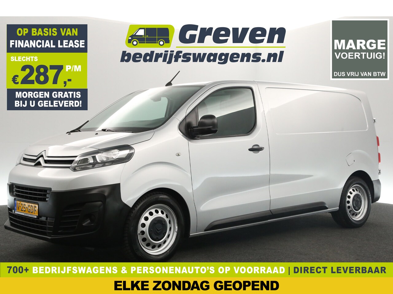 Citroën Jumpy - 1.6 BlueHDI L2H1 Marge | Airco Cruise Carplay Navi PDC Elektrpakket Schuifdeur - AutoWereld.nl