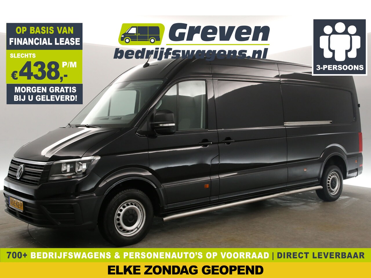 Volkswagen Crafter - 35 2.0 TDI L3H3 141PK | 3000KG Trekgew. Airco Cruise 2xSchuifdeur 3 Persoons Elektrpakket - AutoWereld.nl