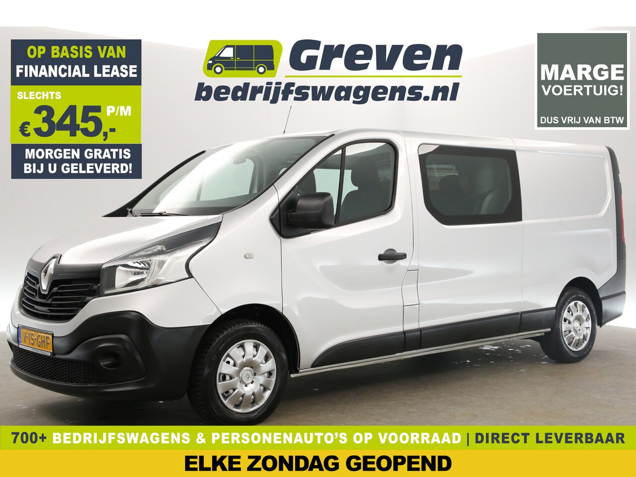 Renault Trafic - 1.6 dCi T29 L2H1 Marge | Airco Cruise Navigatie PDC Elektrpakket Trekhaak - AutoWereld.nl