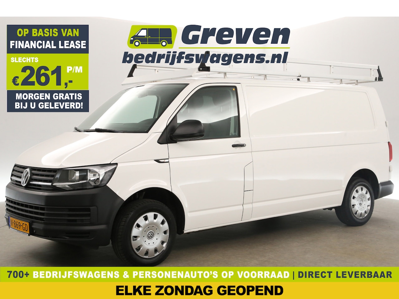 Volkswagen Transporter - 2.0 TDI L2H1 140PK Airco Cruise Navi PDC Imperiaal Elektrpakket Trekhaak - AutoWereld.nl