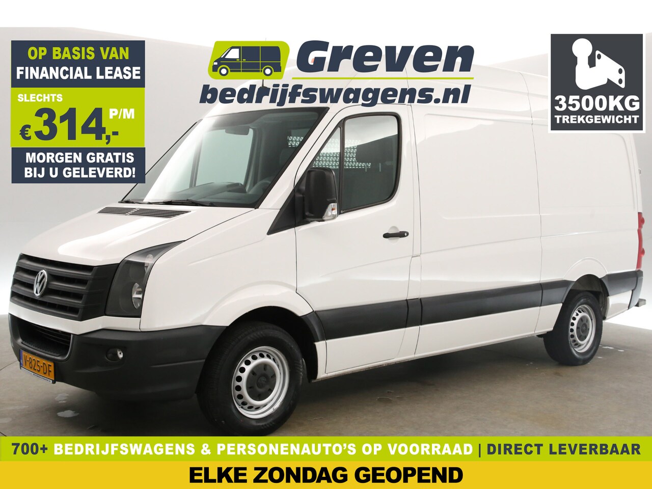 Volkswagen Crafter - 35 2.0 TDI L2H2 140PK | 3500KG Trekgew. | Airco Cruise Parkeersensoren Elektrpakket Trekha - AutoWereld.nl